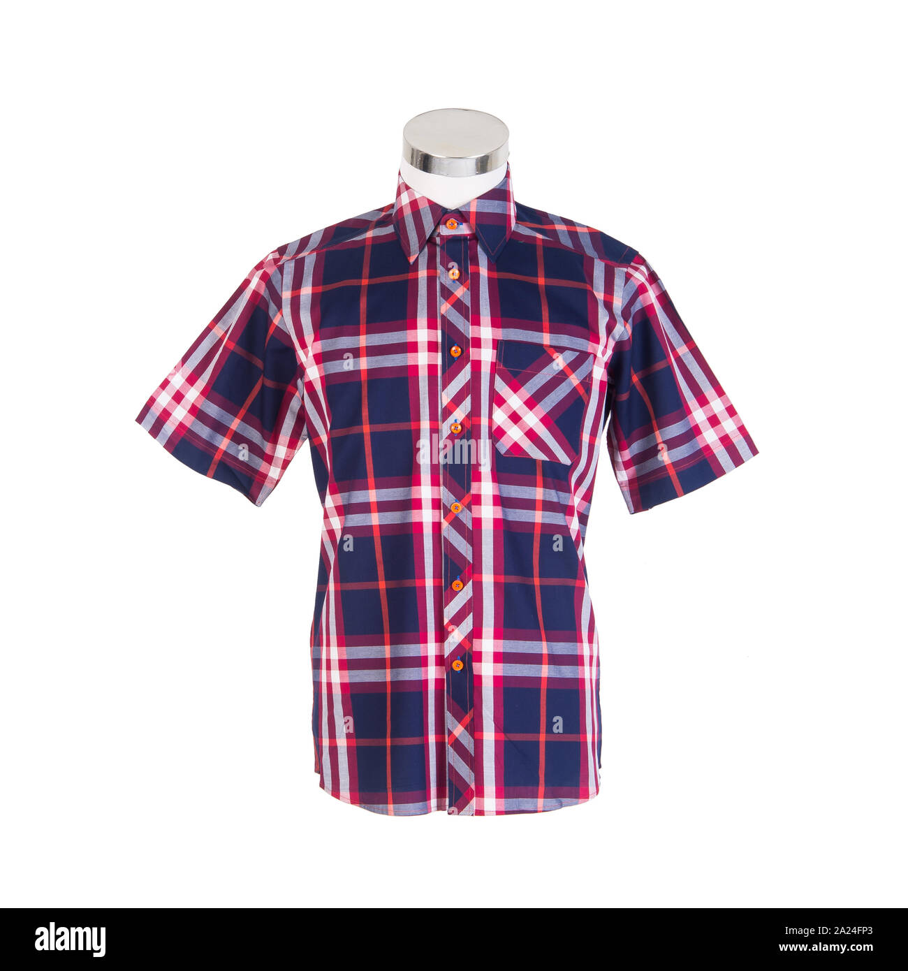 Shirt oder Männer Mannequin auf Hintergrund gekleidet Stockfoto