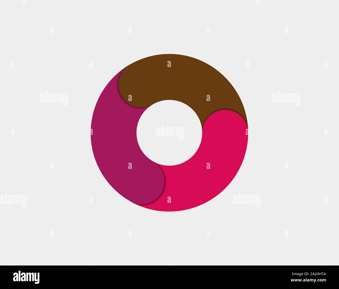 Bunte Pie chart, Diagramm, Infografik. Vector Illustration. Stock Vektor