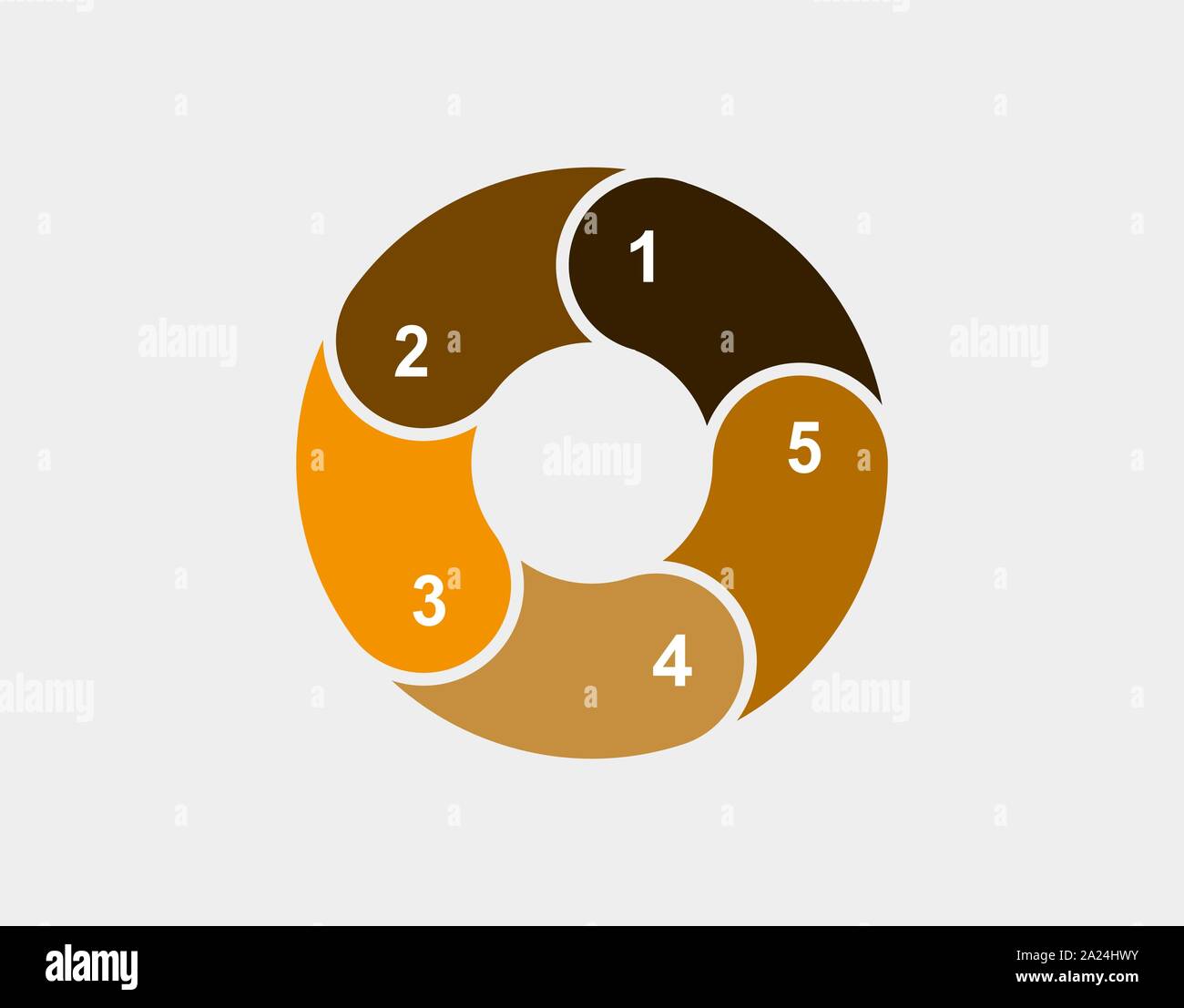 Bunte Pie chart, Diagramm, Infografik. Vector Illustration. Stock Vektor