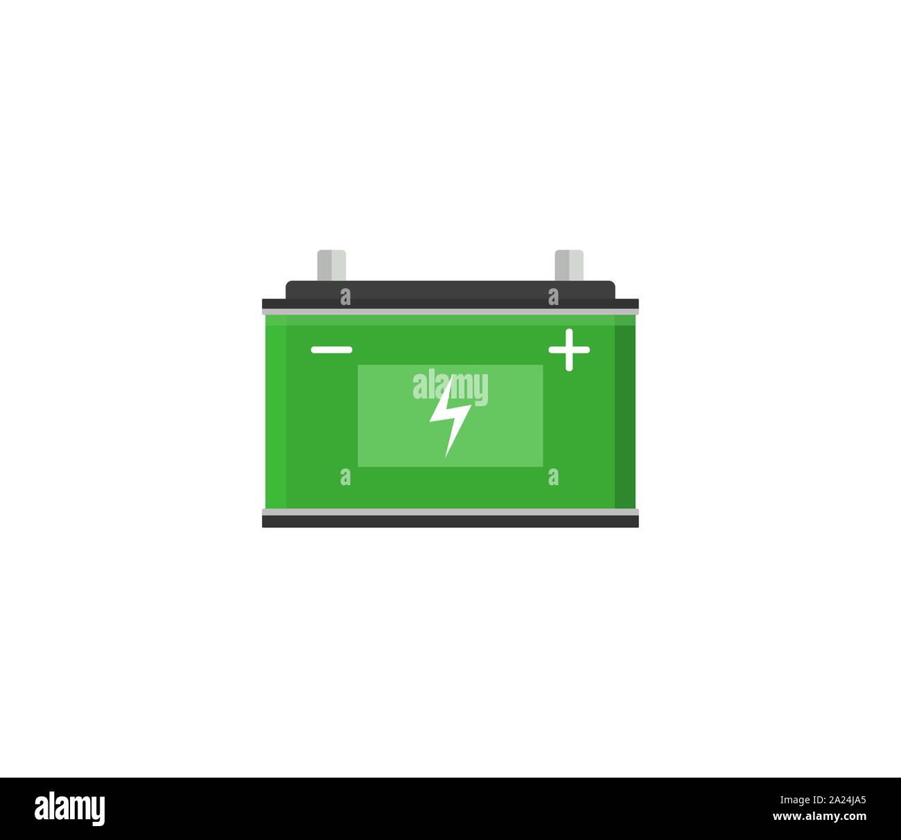 Auto Batterie Symbol. Vector Illustration, flache Bauform. Stock Vektor