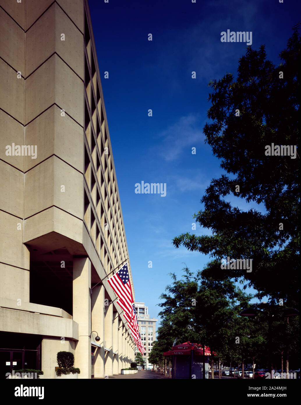 Pennsylvania Avenue Fassade des FBI-Hauptquartier in Washington, D.C Stockfoto