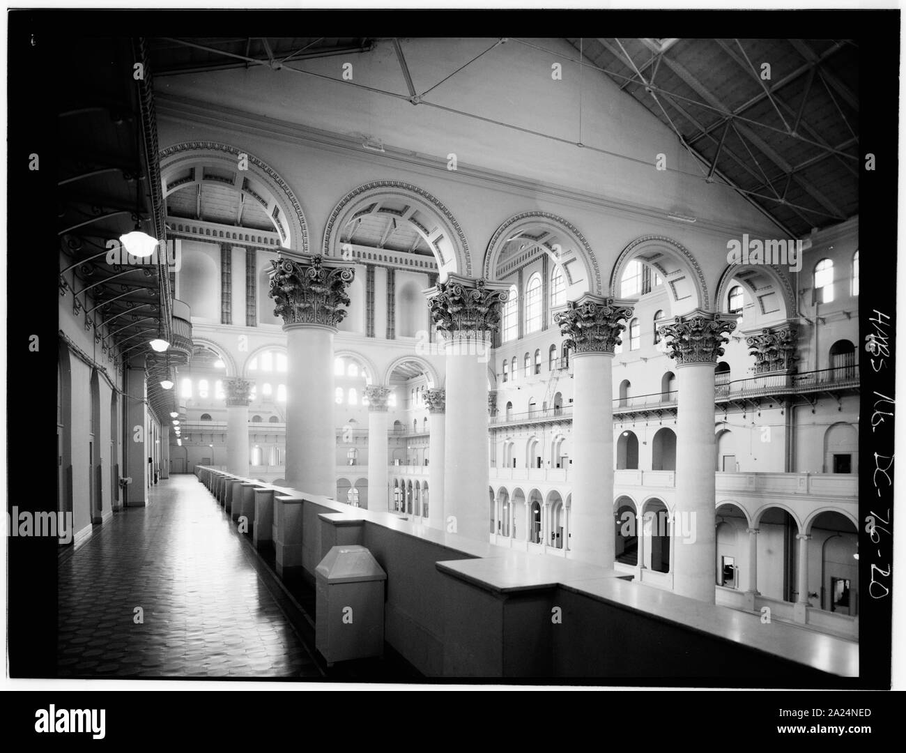 Interieur, zentralen Hof, nach Nordwesten; 20. Interieur, zentralen Hof, nach Nordwesten - Pension Gebäude, 440 G Street Northwest, Washington, District of Columbia, DC; Stockfoto