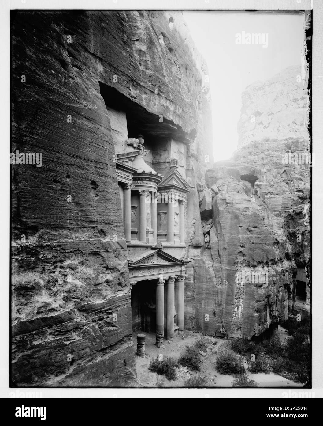 Petra. Tempel des el-Khazneh aus Südosten Stockfoto