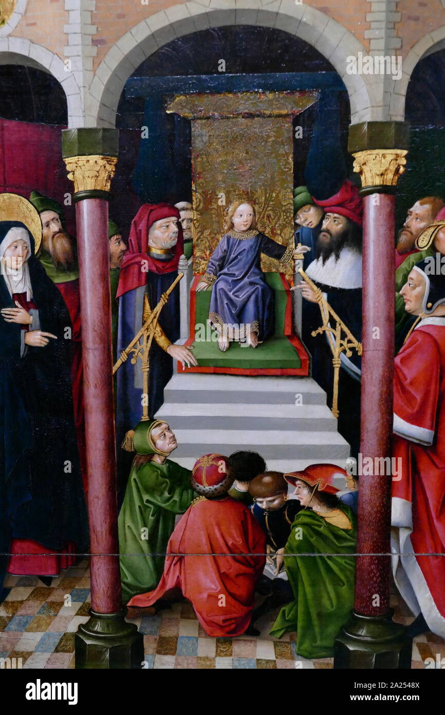 Jerusalem Triptychon von der Kirche Unserer Lieben Frau von Danzig, Polen. Ca. 1497-1500 Stockfoto