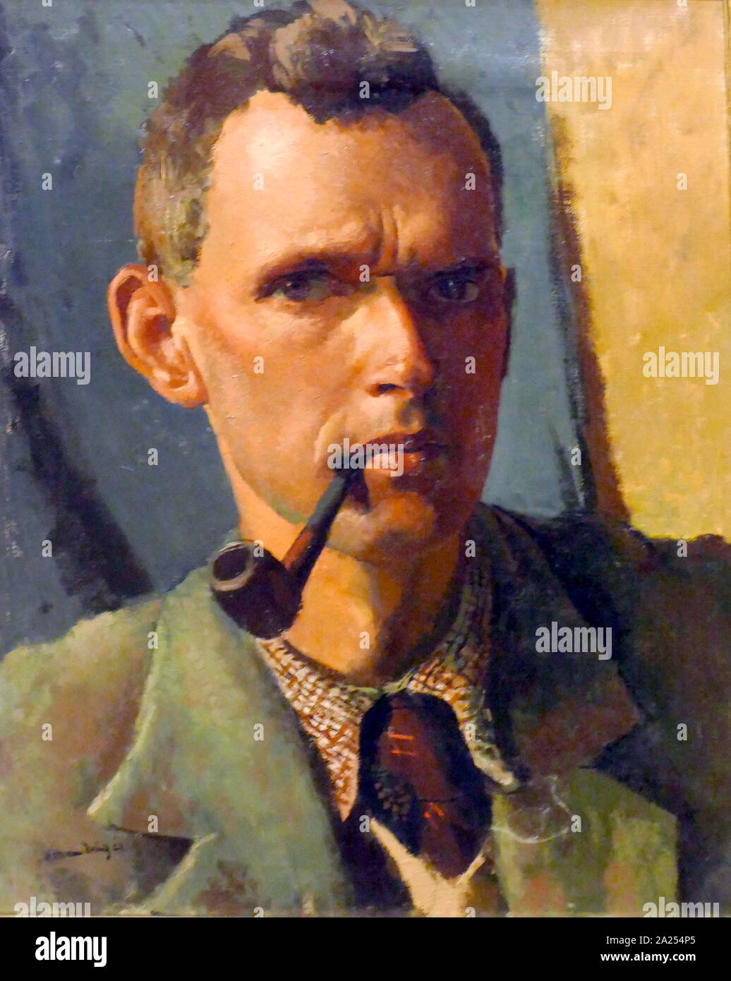 Selbstportrait, 1941 von William Dring, (1904-1990). Öl auf Leinwand Stockfoto