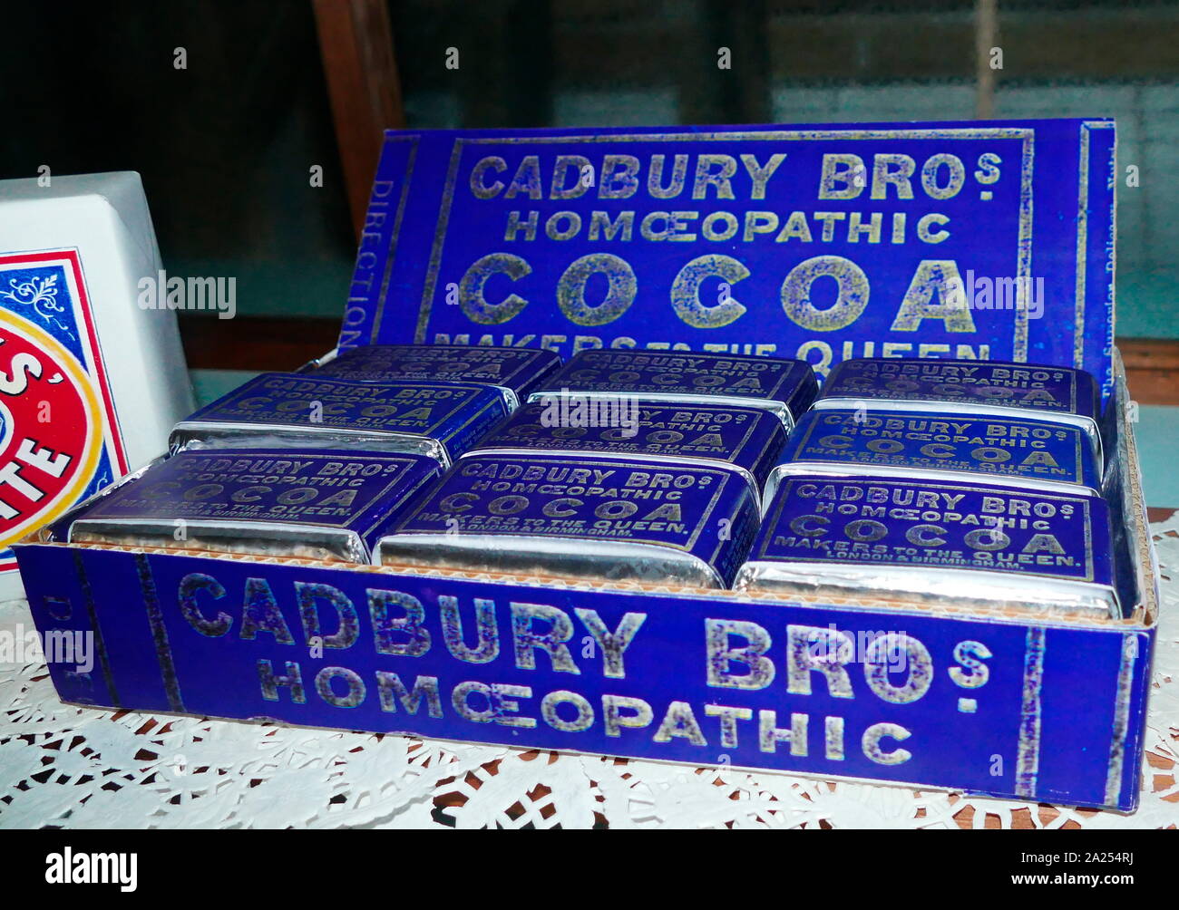 Vintage homöopathische Schokolade (Kakao) durch Cadbury's in Birmingham, England produziert Stockfoto