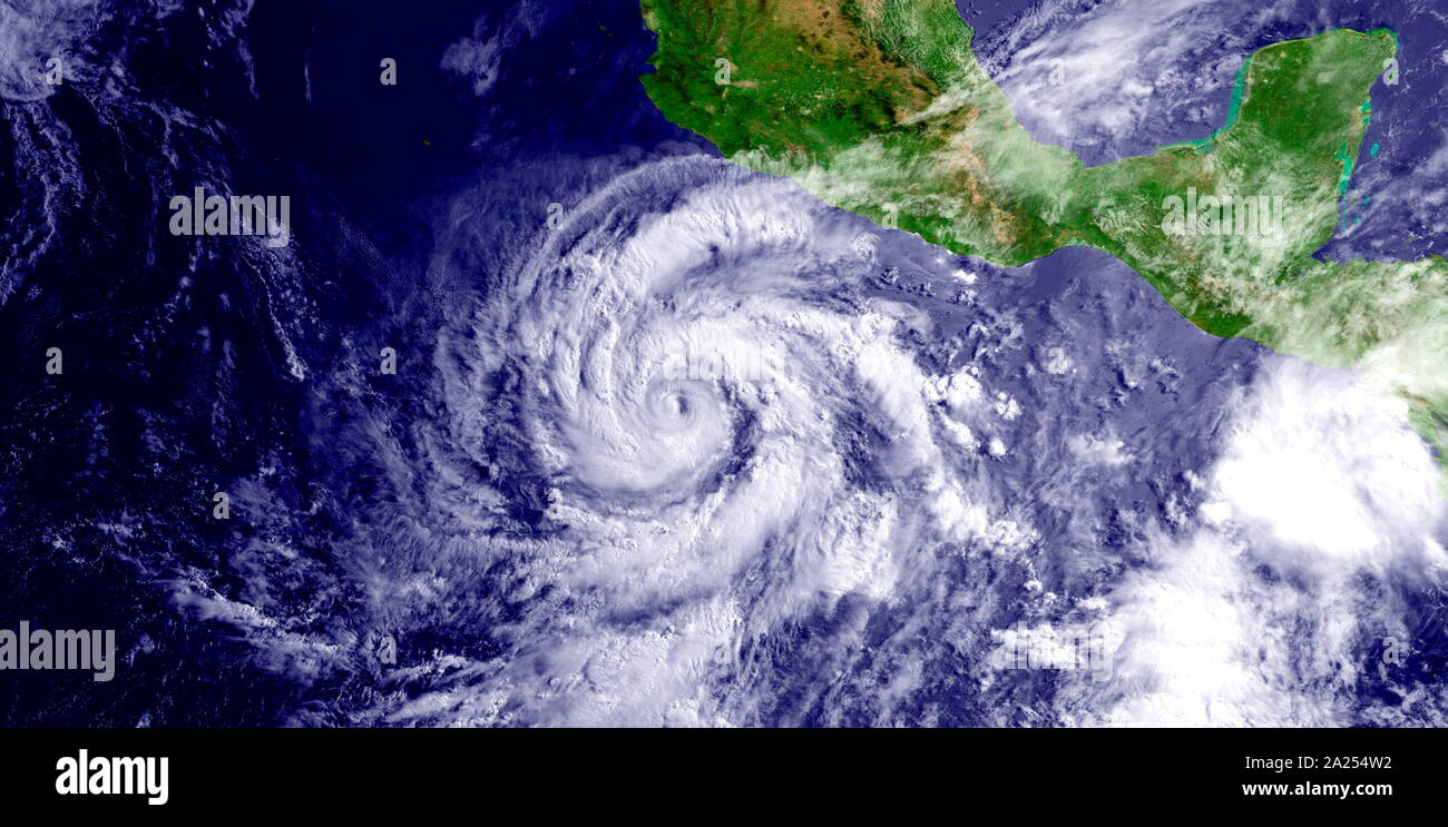 Hurricane Blanca; (Cat. 4), Juni 2015. Hurricane Blanca entwickelt aus einer tropischen Welle südlich von Acapulco, Mexiko am 31. Mai. Blanca langsam driftete nach Nordwesten in den nächsten Tagen erreichen Kategorie 4 Stärke mit Windgeschwindigkeiten von 140 km/h. Blanca, Landfall in der Nähe von Puerto Cortes, Mexiko auf der Halbinsel Baja California. Stockfoto
