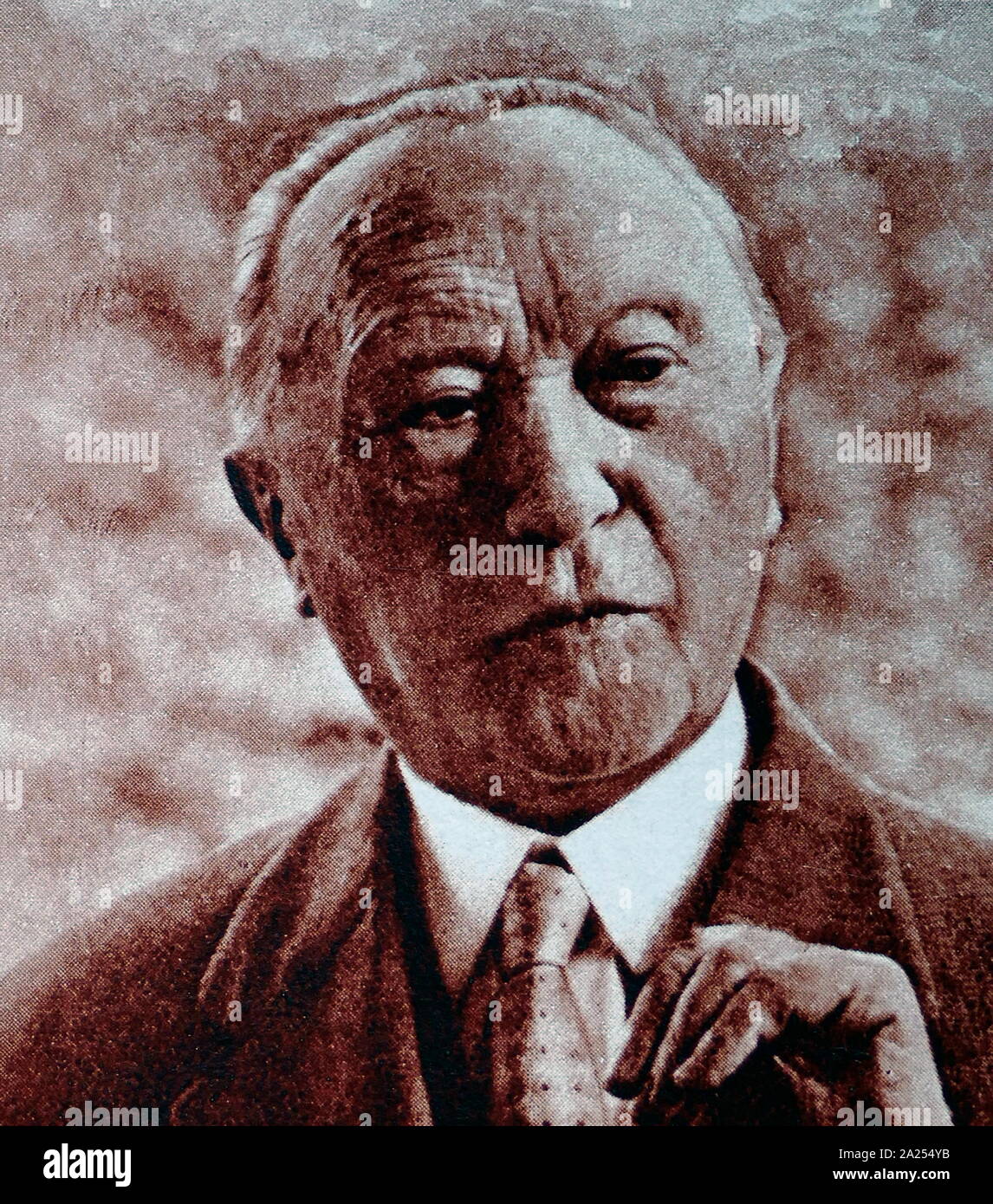 Konrad Adenauer (1876 - 1967); deutsche Staatsmann, der als der erste post-war Bundeskanzler der Bundesrepublik Deutschland (West) von 1949 bis 1963. Stockfoto