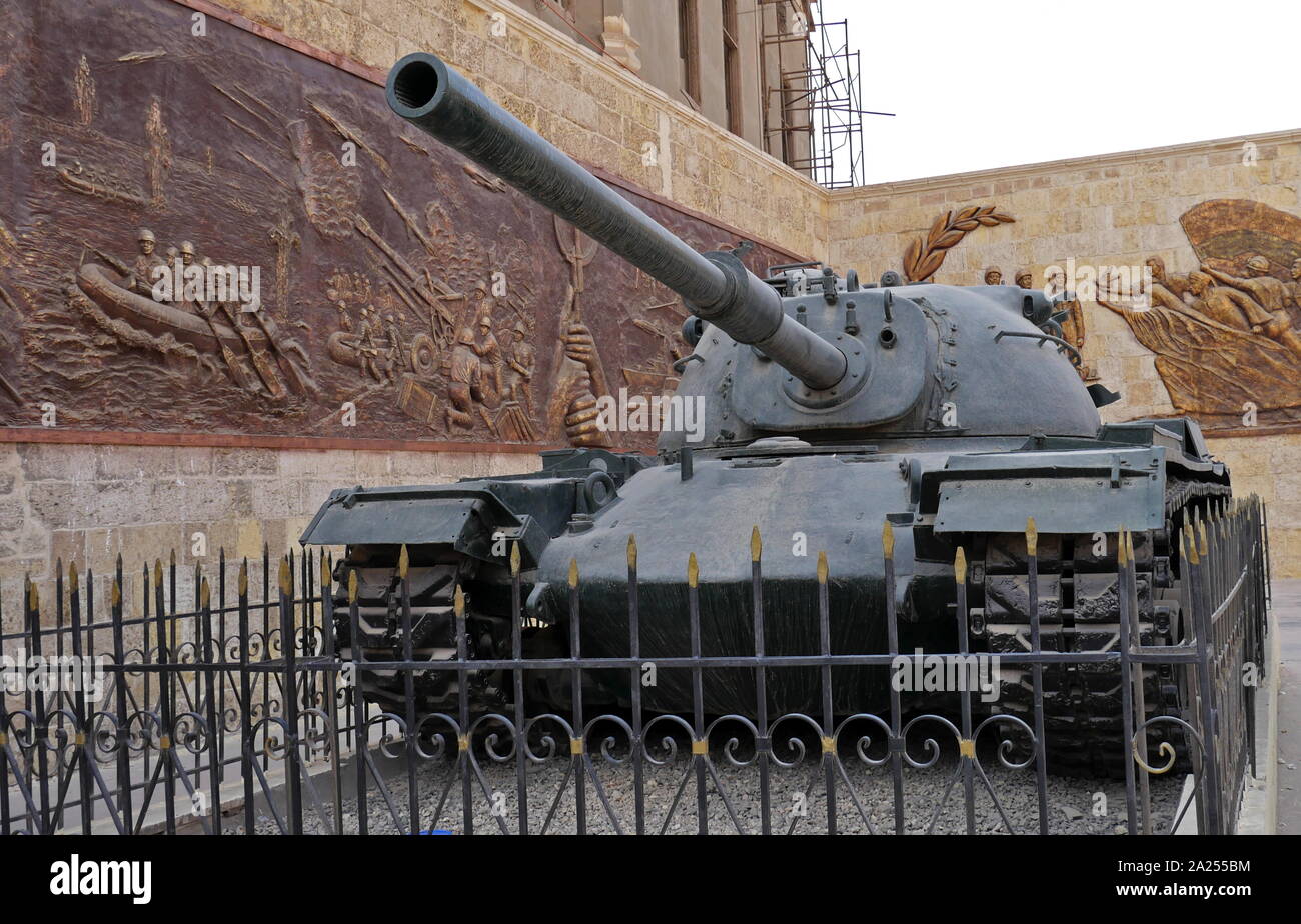 Israelische M-48 Tank im Oktober Krieg von 1973 (Yom Kippur Krieg) 1973 gefangen. Ägyptischen National Military Museum, Kairo, Ägypten. Stockfoto