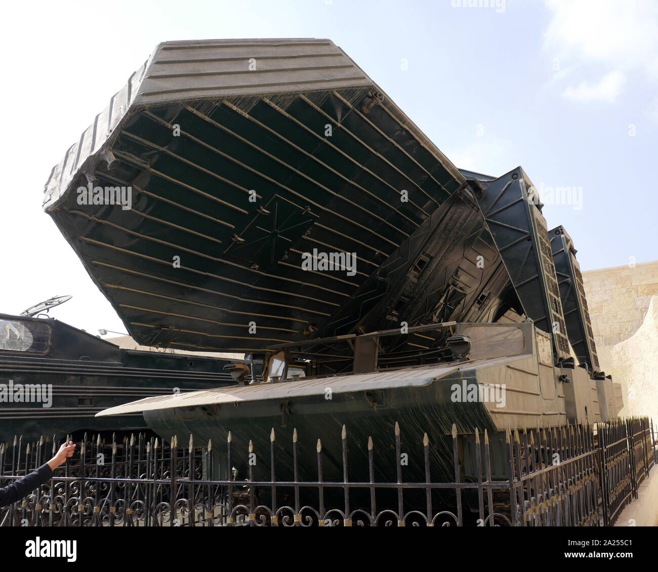 Ägyptische Armee amphibische Transporter Fahrzeug verwendeten Tanks und Anlagen zu übertragen, über den Suezkanal im Oktober 1973 Krieg (Yom Kippur Krieg). Stockfoto
