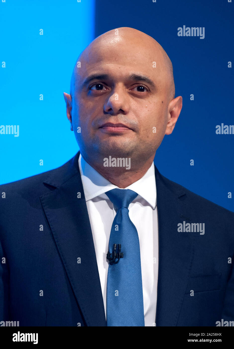 Sajid Javid, Schatzkanzler in der Konservativen Partei Herbst Konferenz Stockfoto