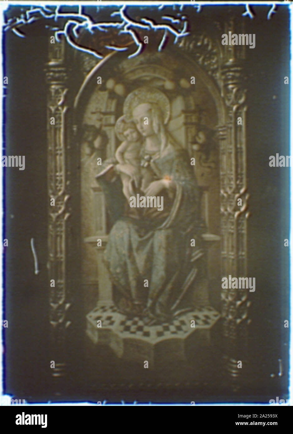 Foto von einer italienischen Renaissance Gemälde der Madonna mit Kind Stockfoto