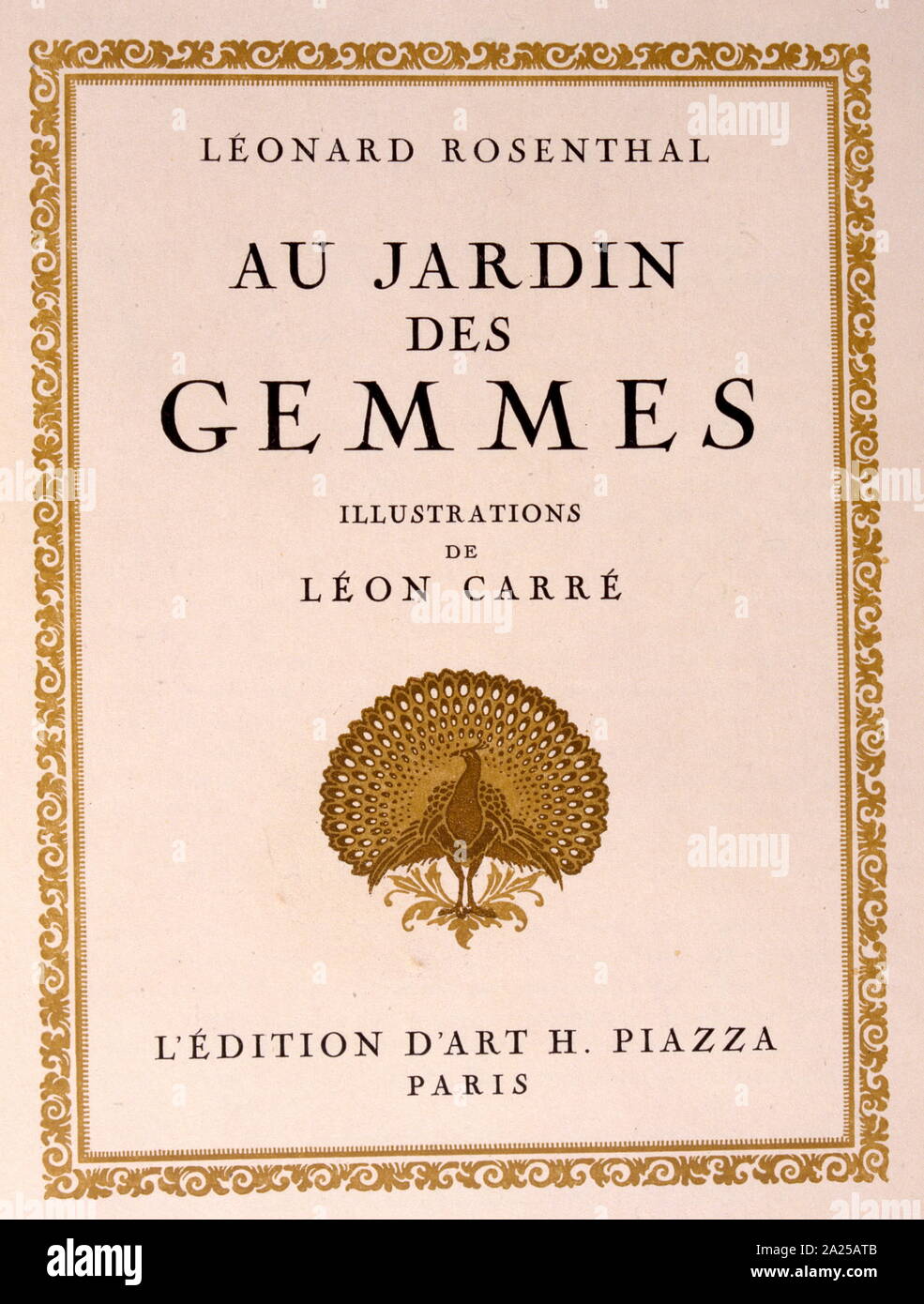 Umschlagillustration von Leon Carre, für die Ausgabe 1924 des "Garten der Edelsteine" von Leonard Rosenthal (1874-1955), ein französischer diamond Händler und Unternehmer aus Dagestan Stockfoto