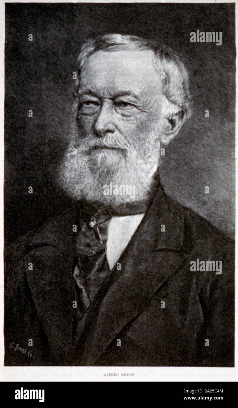 Alfred Krupp (1812-1887), deutscher Industrieller Stockfoto