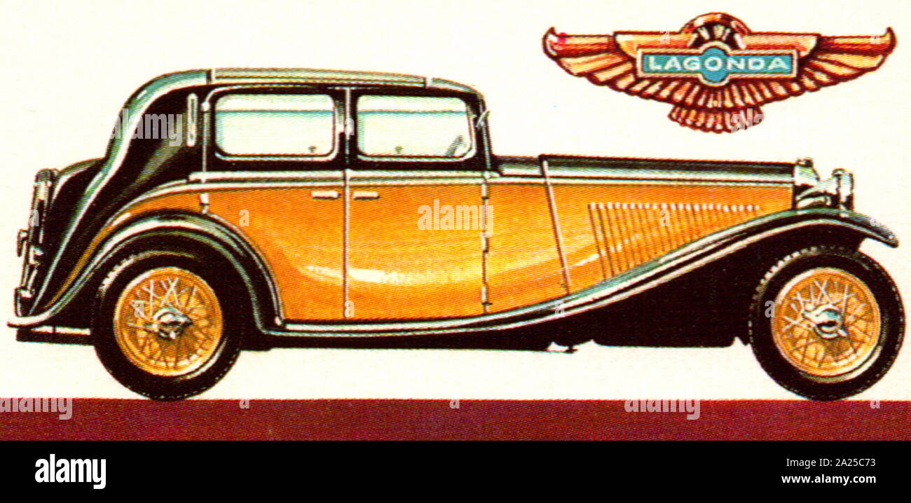 1934 Lagonda 4,5 Liter Auto. Lagonda ist ein britischer Luxuswagen der Marke im Jahr 1906 eingerichtet, das durch Aston Martin seit 1947 besessen wurde. Stockfoto