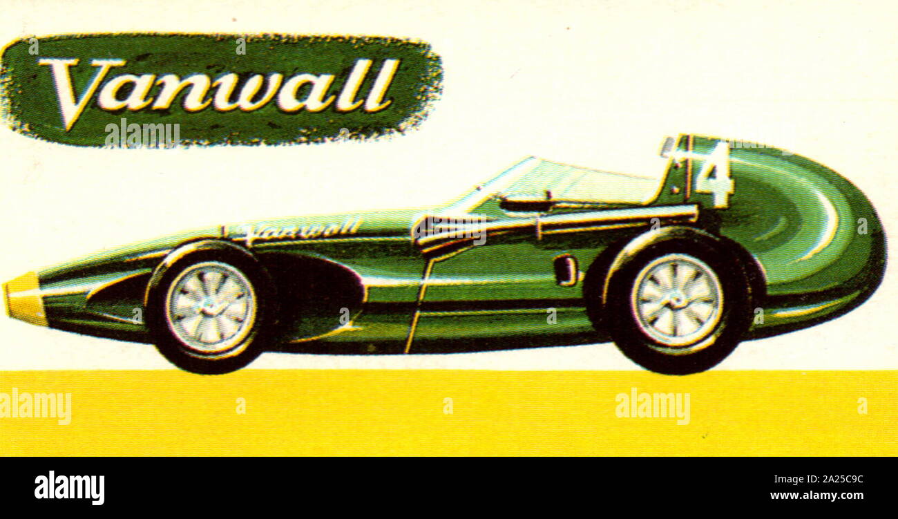 1958 Vanwall VW5, Grand Prix, 2,5 Liter Rennwagen. Vanwall war ein Motor Racing Team und Rennwagen Konstruktor, der aktiv war, in der Formel 1 in den 1950er Jahren. Von Tony Vandervell gegründet, Stockfoto