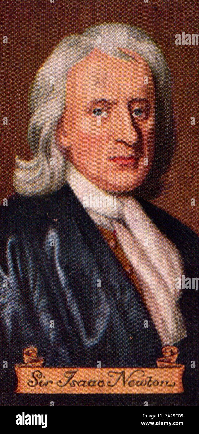 Sir Isaac Newton (1642 - 1726), englischer Mathematiker, Physiker, Astronom, Theologe und Autor Stockfoto