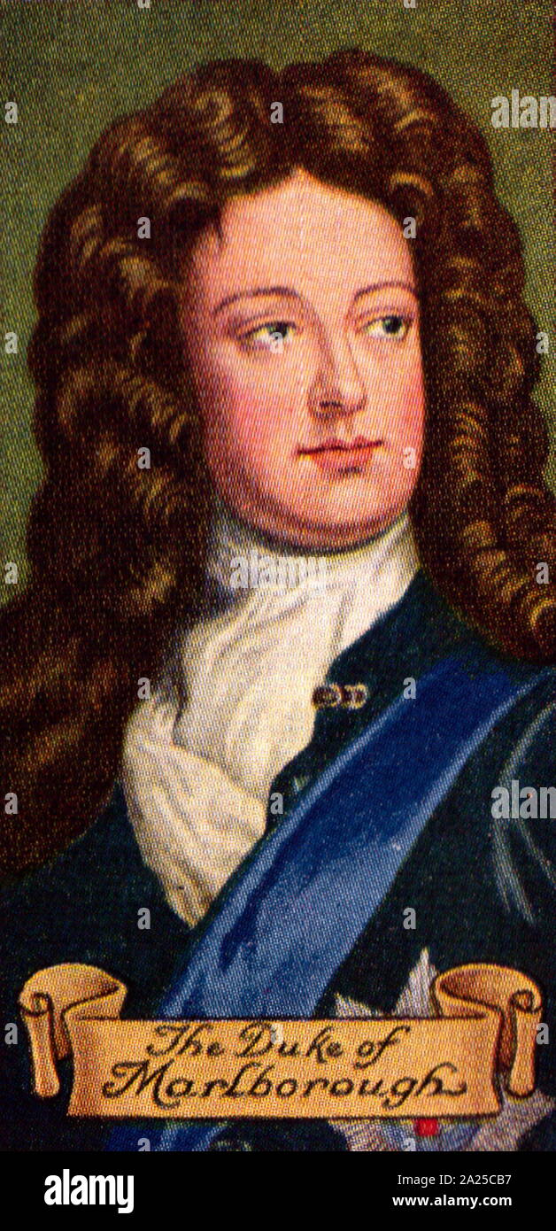 General John Churchill, erster Herzog von Marlborough (1650-1722), englischer Soldat und Staatsmann, dessen Karriere überspannte die Herrschaften von fünf Monarchen. Von einem Adel Familie war er zunächst als Page an den Hof des Hauses unter James Stuart, Herzog von York, über den 1670-er und frühen 1680 s, militärischen und politischen Aufstieg durch seinen Mut und diplomatisches Geschick. Stockfoto