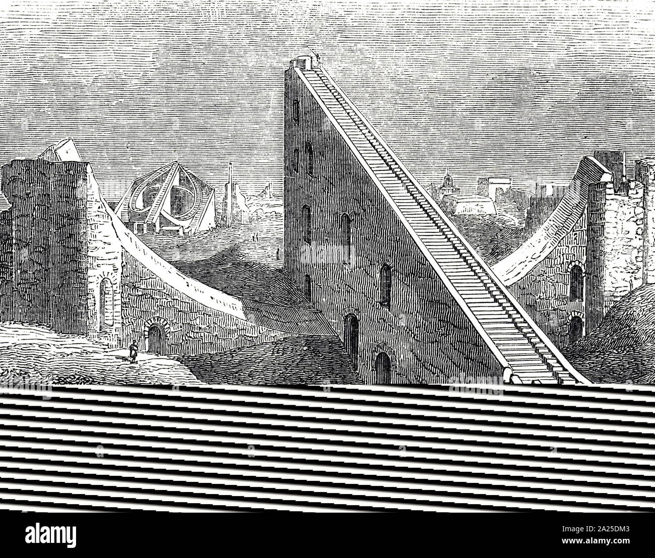 Abbildung: Jai Singh II Sternwarte, in Delhi, Indien. Vom 1710 Stockfoto