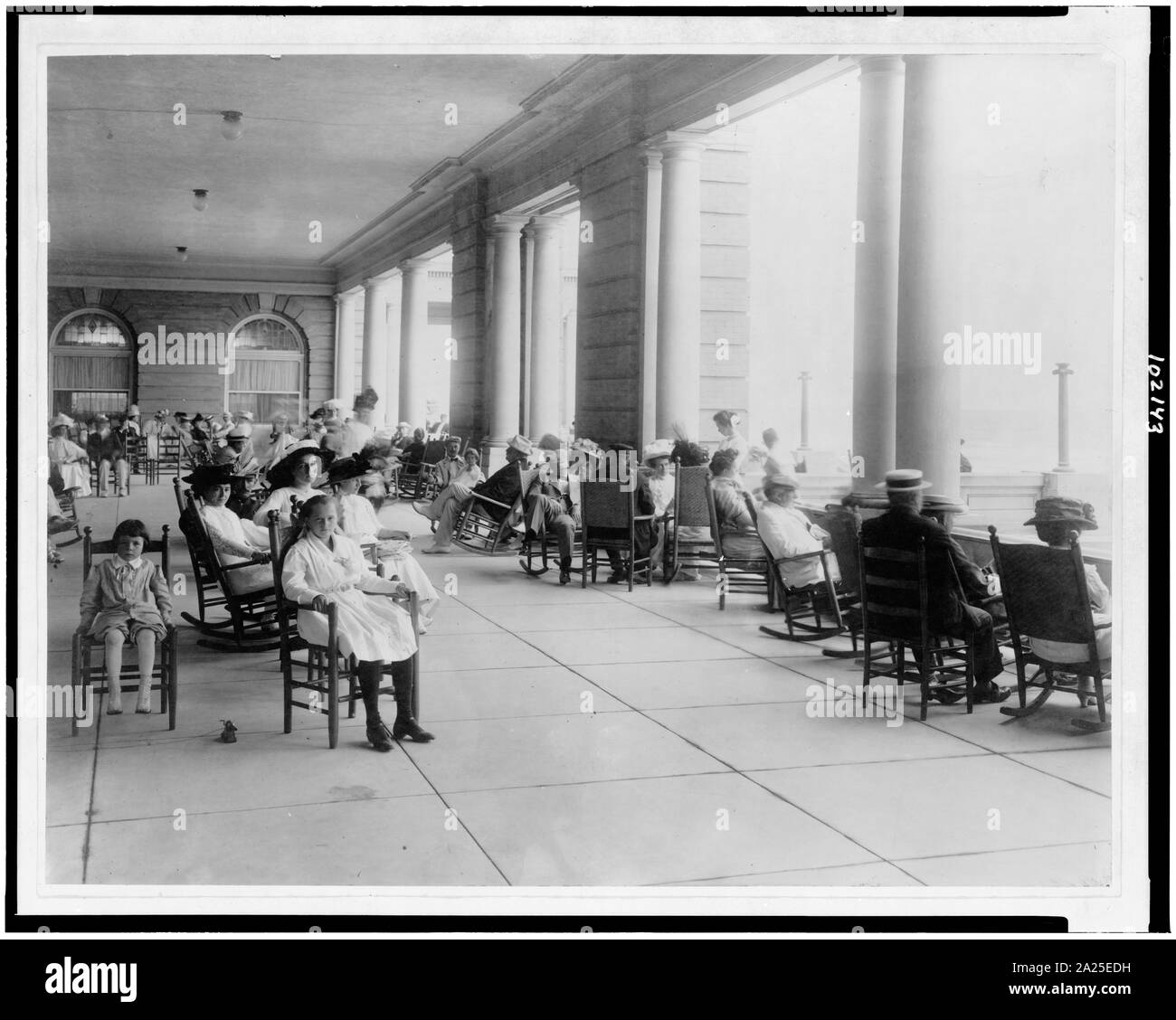 Piazza, Hotel Cape May, Cape May, New Jersey Stockfoto