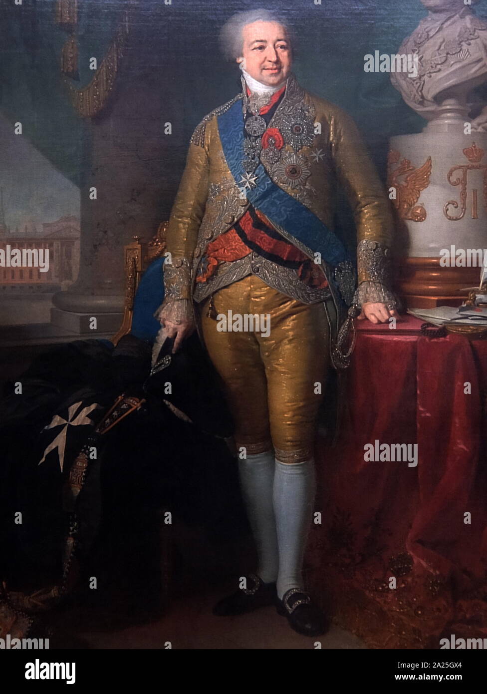 Portrait von A. B. Kurakin von Vladimir Borovikovsky. Vladimir Lukich Borovikovsky (1757-1825) ein russischer Maler der ukrainischen Ursprungs Stockfoto