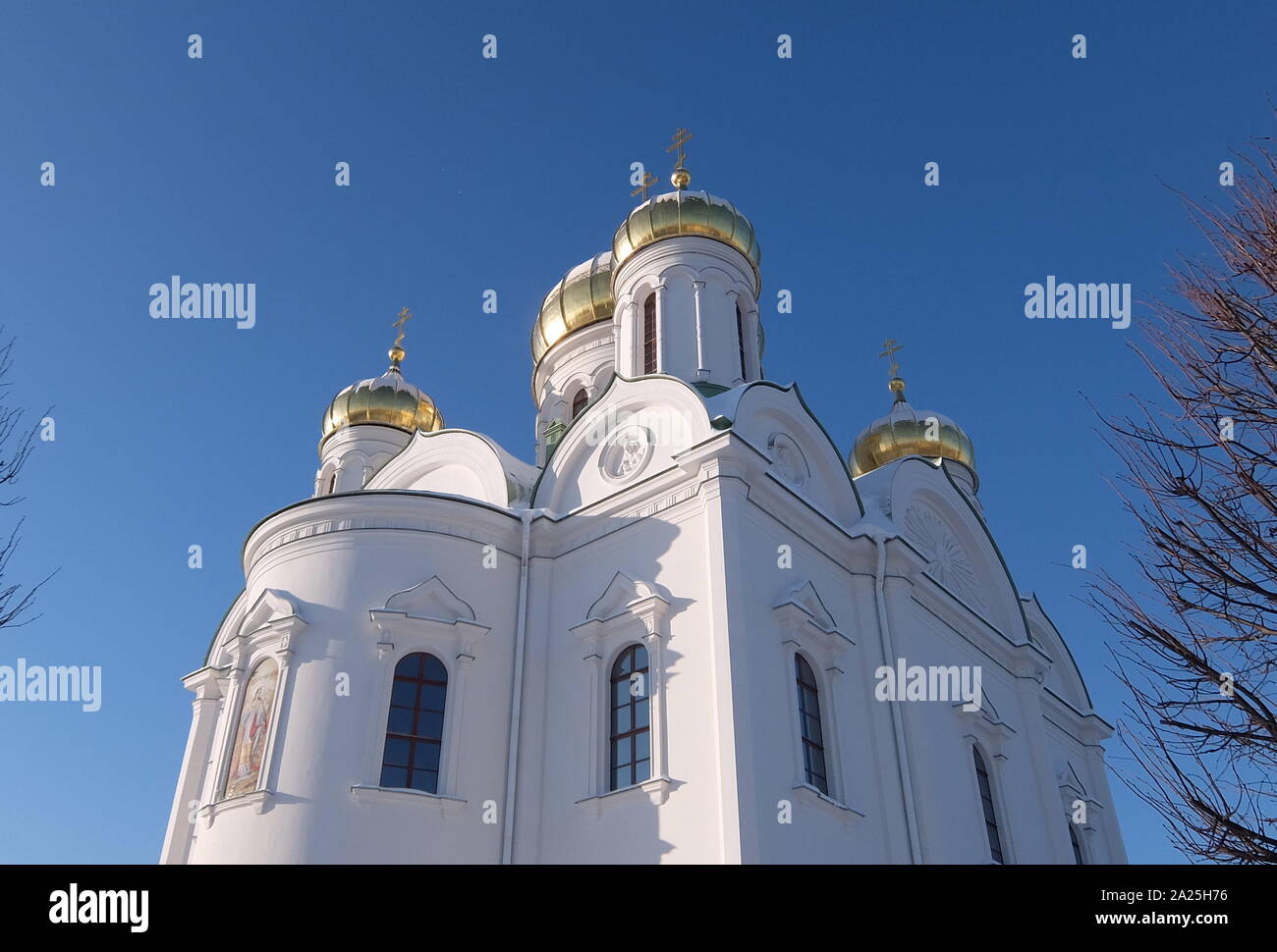 Äußere des St. Nikolaus Marine Kathedrale Eine große barocke Orthodoxe Kathedrale im westlichen Teil des Zentrums von Sankt Petersburg. Stockfoto