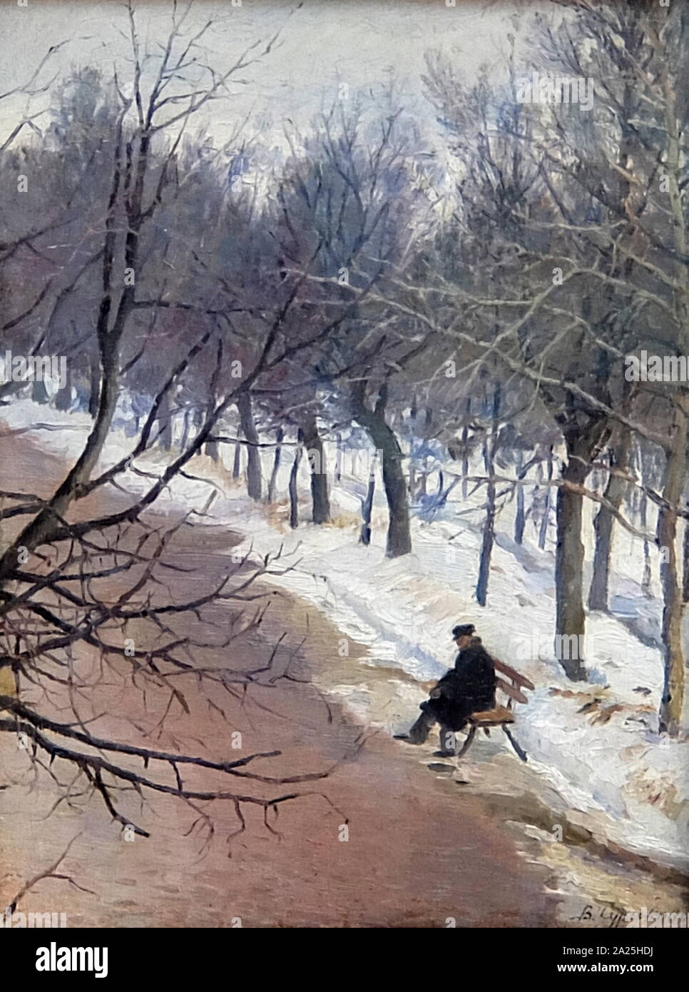 Gemälde mit dem Titel "zubovsky Boulevard" von Wassili Surikow. Wassili Iwanowitsch Surikow (1848-1916) ein russischer Realist Historienmaler. Stockfoto