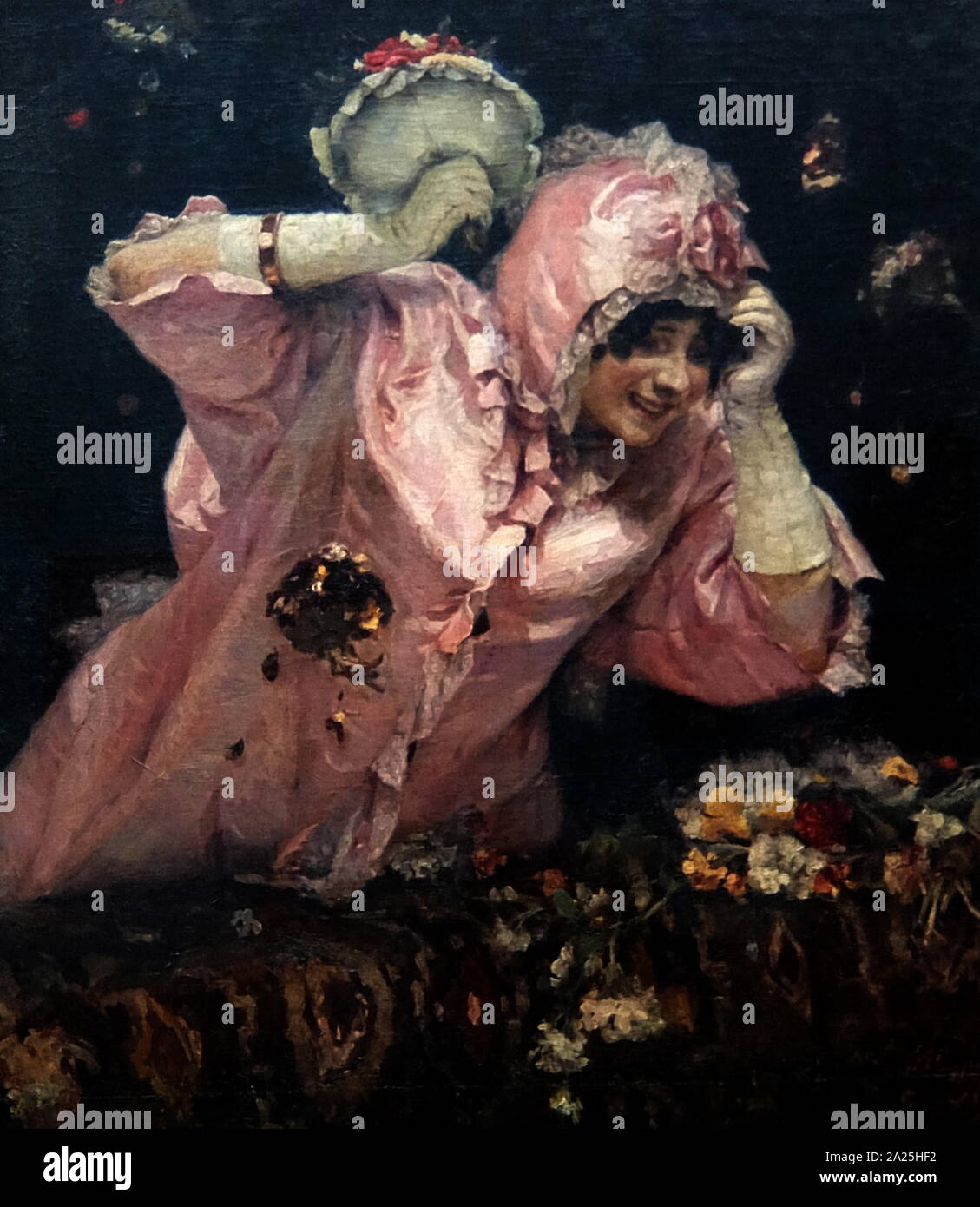 Gemälde mit dem Titel "Szene von einem Römischen Karneval" von Wassili Surikow. Wassili Iwanowitsch Surikow (1848-1916) ein russischer Realist Historienmaler. Stockfoto