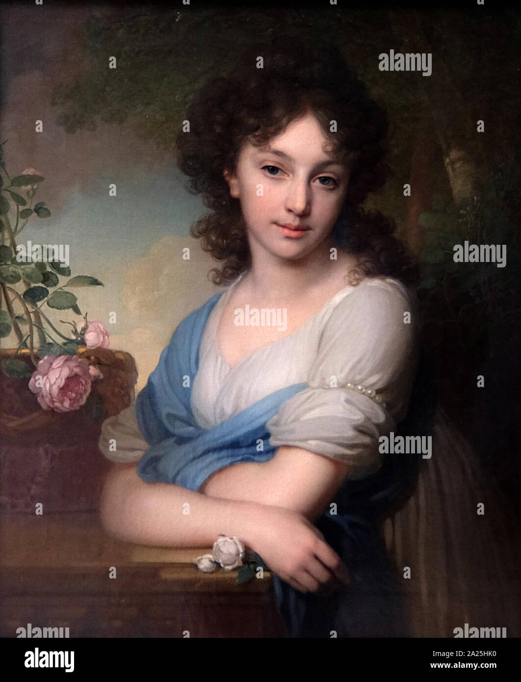 Portrait von Elena Alexandrowna Naryshkina von Vladimir Borovikovsky. Vladimir Lukich Borovikovsky (1757-1825) ein russischer Maler der ukrainischen Ursprungs Stockfoto