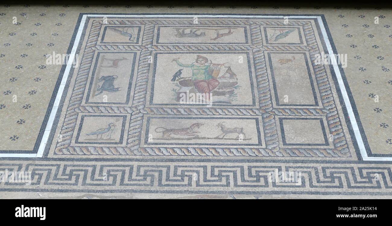 Orpheus Mosaik, Römische aus Milet, Türkei, 2. Stockfoto