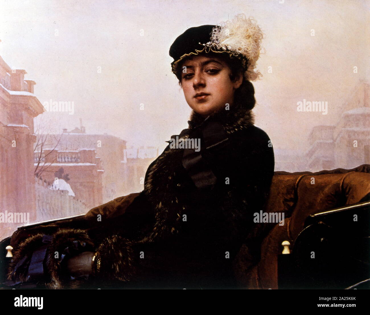 Der Fremde, 1883 von Ivan Nikolaevich Kramskoi (1837-1887) russische Maler und Kunstkritiker. Er war ein intellektueller Führer der Russischen demokratischen Bewegung in 1860-1880. Stockfoto