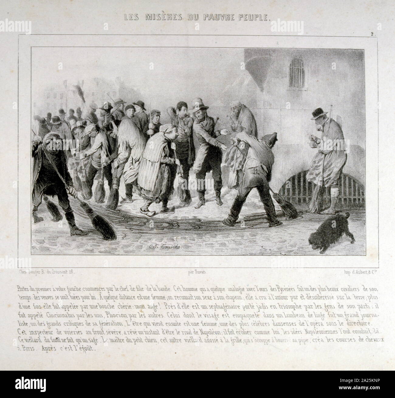 Abbildung: Darstellung der Armut in Frankreich um 1870 Stockfoto