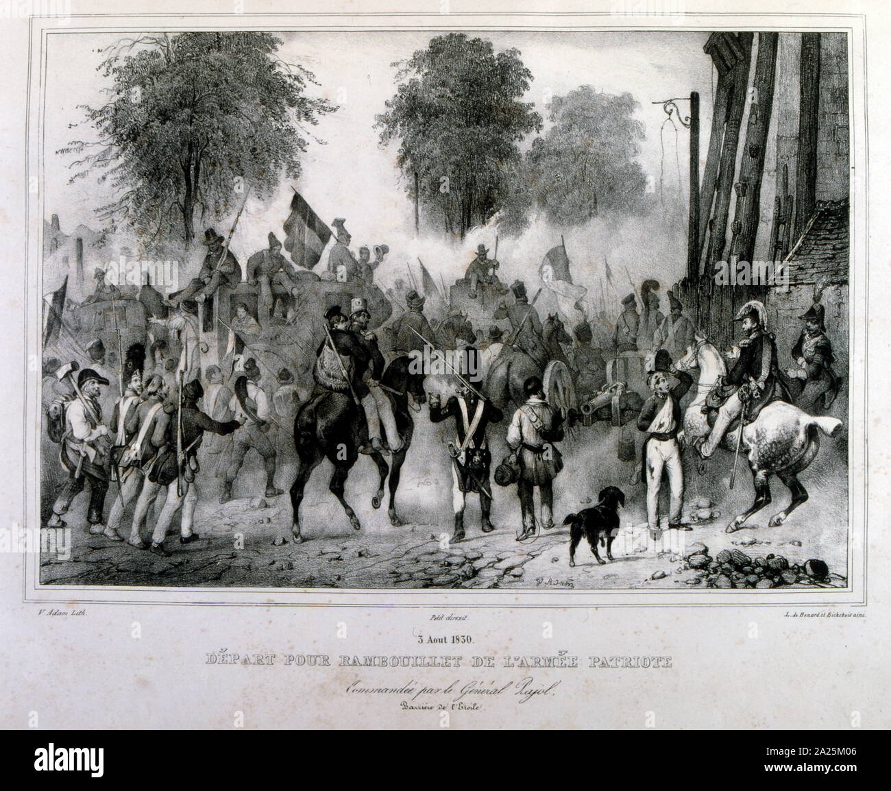 Abbildung zeigt Ereignisse während der Französischen "Juli Revolution' von 1830. Stockfoto