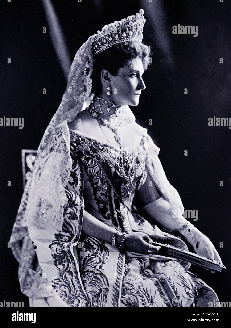 Foto von Alexandra Feodorowna. Alexandra Fjodorowna (1872-1918), Kaiserin von Russland und Frau Nikolaus II. Stockfoto