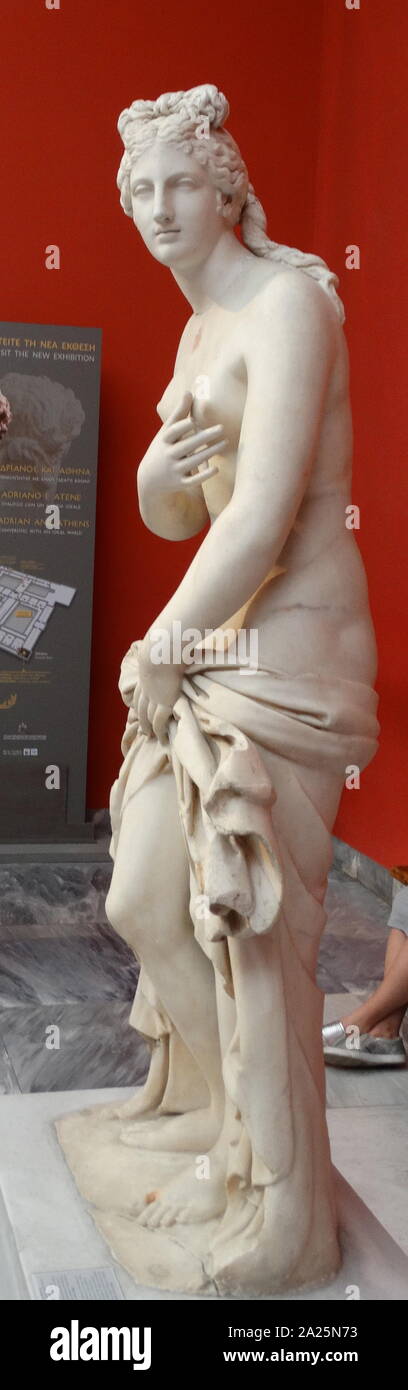 Parischem Marmor statue der Aphrodite an Baiai, Italien gefunden Stockfoto
