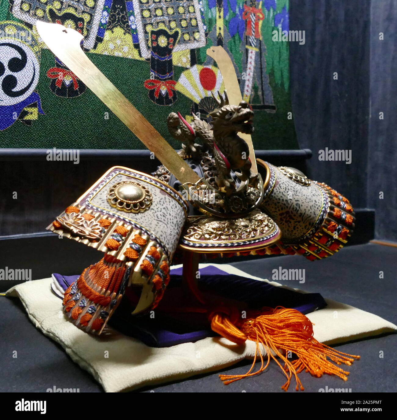 17. jahrhundert Samurai Krieger Helm Stockfoto