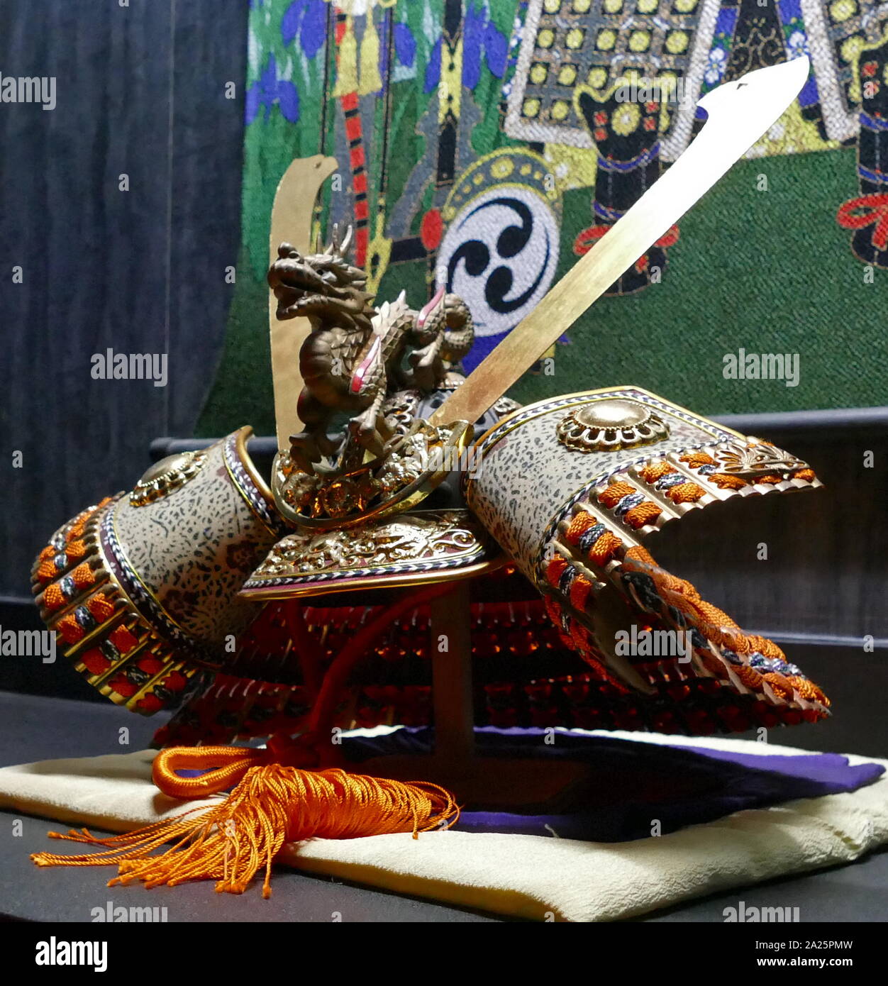 17. jahrhundert Samurai Krieger Helm Stockfoto