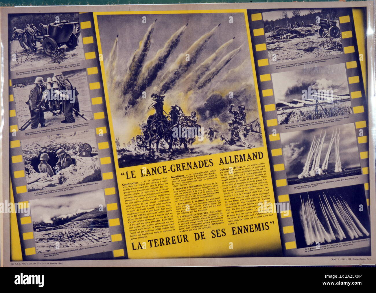Deutschen Weltkrieg 2 Propaganda im besetzten Frankreich 1941 verteilt Stockfoto