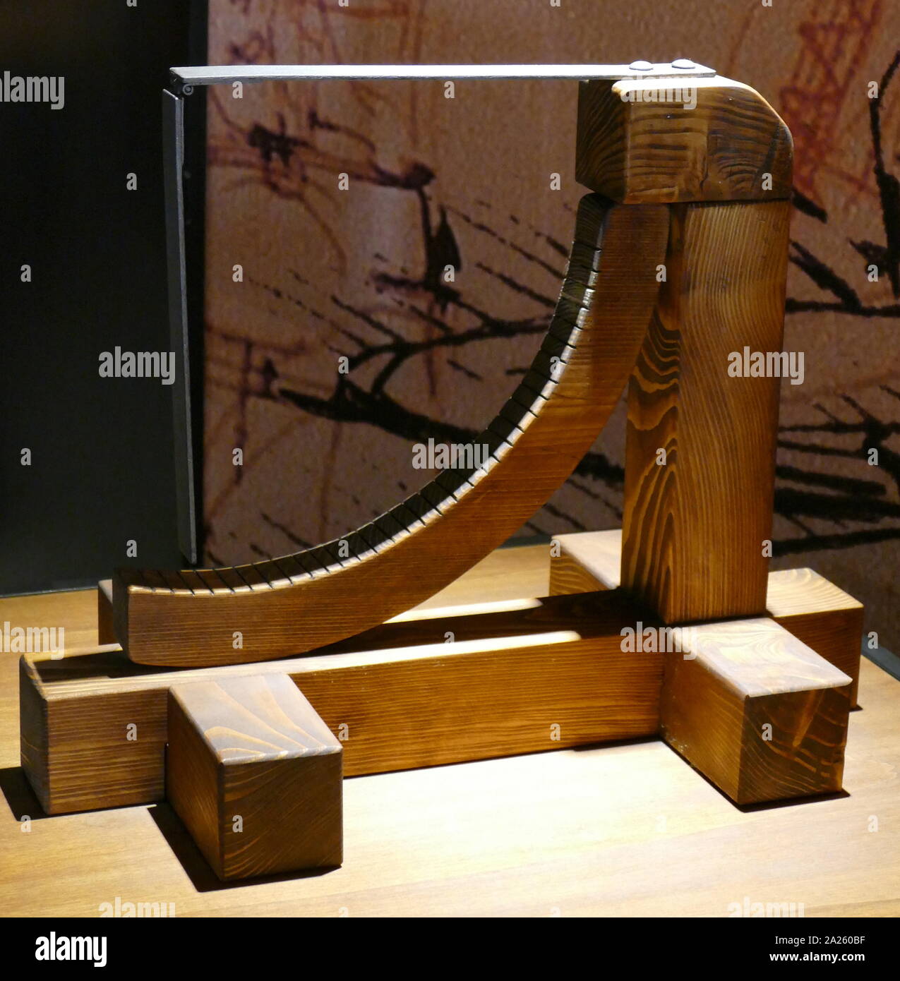 Modell eines Anemometer, verwendet die Windgeschwindigkeit zu identifizieren; basierend auf einer Zeichnung von Leonardo da Vinci (1452-1519), italienischer Künstler und Universalgelehrten; Codex Arundel Folio 249 v. Stockfoto