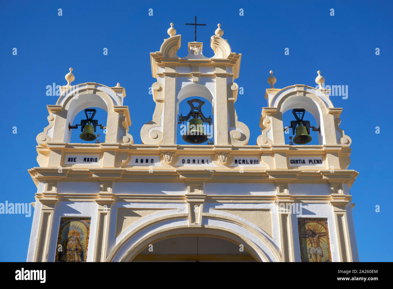 Kirche von Zahara de la Sierra in Cádiz. Spanien Stockfoto