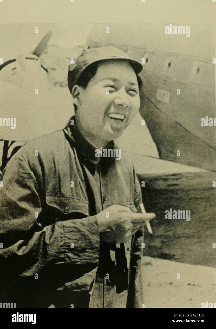 Mao Zedong (1893 - 9. September 1976), war ein chinesischer kommunistischer Revolutionär, den Gründervater wurde von der Volksrepublik China (nachstehend "VR China" genannt), die er als Vorsitzender der Kommunistischen Partei Chinas von der Gründung 1949 bis zu seinem Tod regiert Stockfoto