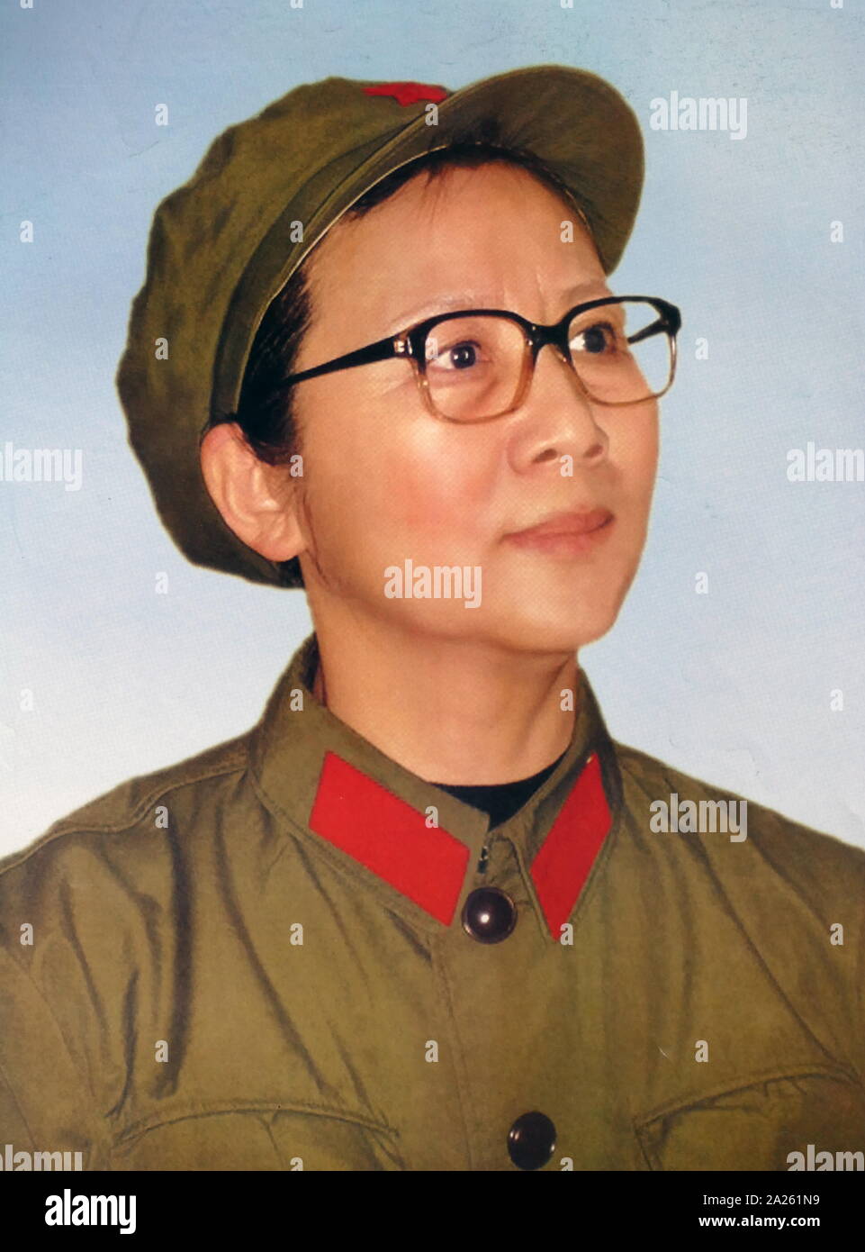 Jiang Qing (1914-1991), Chinesische Kommunistische Revolutionäre, Schauspielerin, und bedeutende politische Figur während der Kulturrevolution (1966-1976). Sie war das vierte Frau von Mao Zedong. Jiang Qing war für das spielen eine wichtige Rolle in der kulturellen Revolution und für die Bildung des radikalen politischen Bündnis als "Gang of Four" bekannt ist. Stockfoto