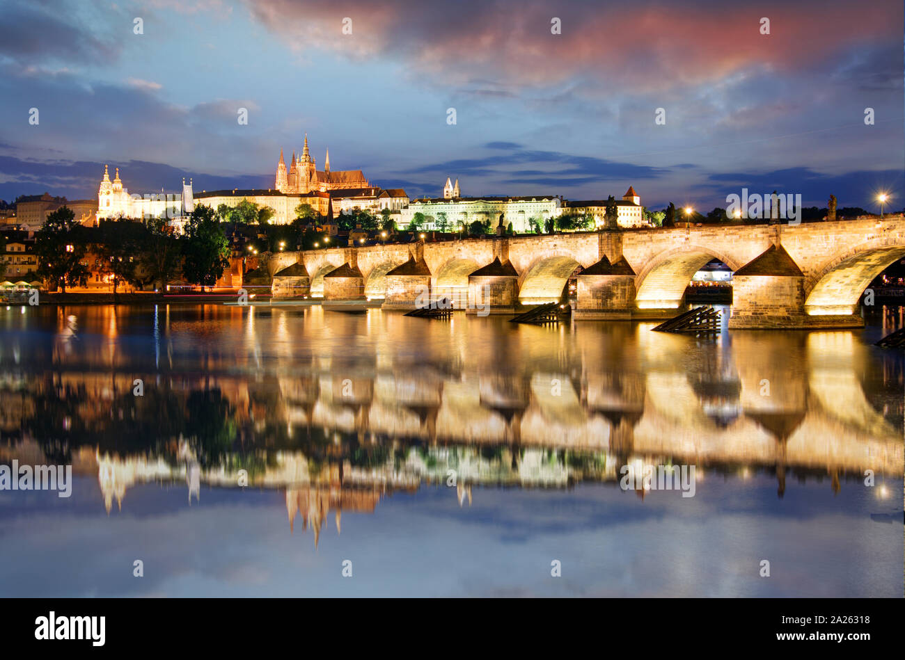 Die Prager Burg, der Tschechischen Republik, Hradcany Stockfoto