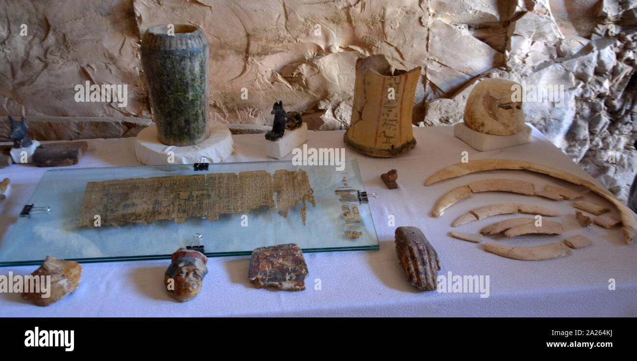 September 2018, die Entdeckung der 18. Dynastie Gruft, in Draa Abul-Naga, eine Grabstätte für die Adligen auf dem linken Ufer des Nils, Stockfoto