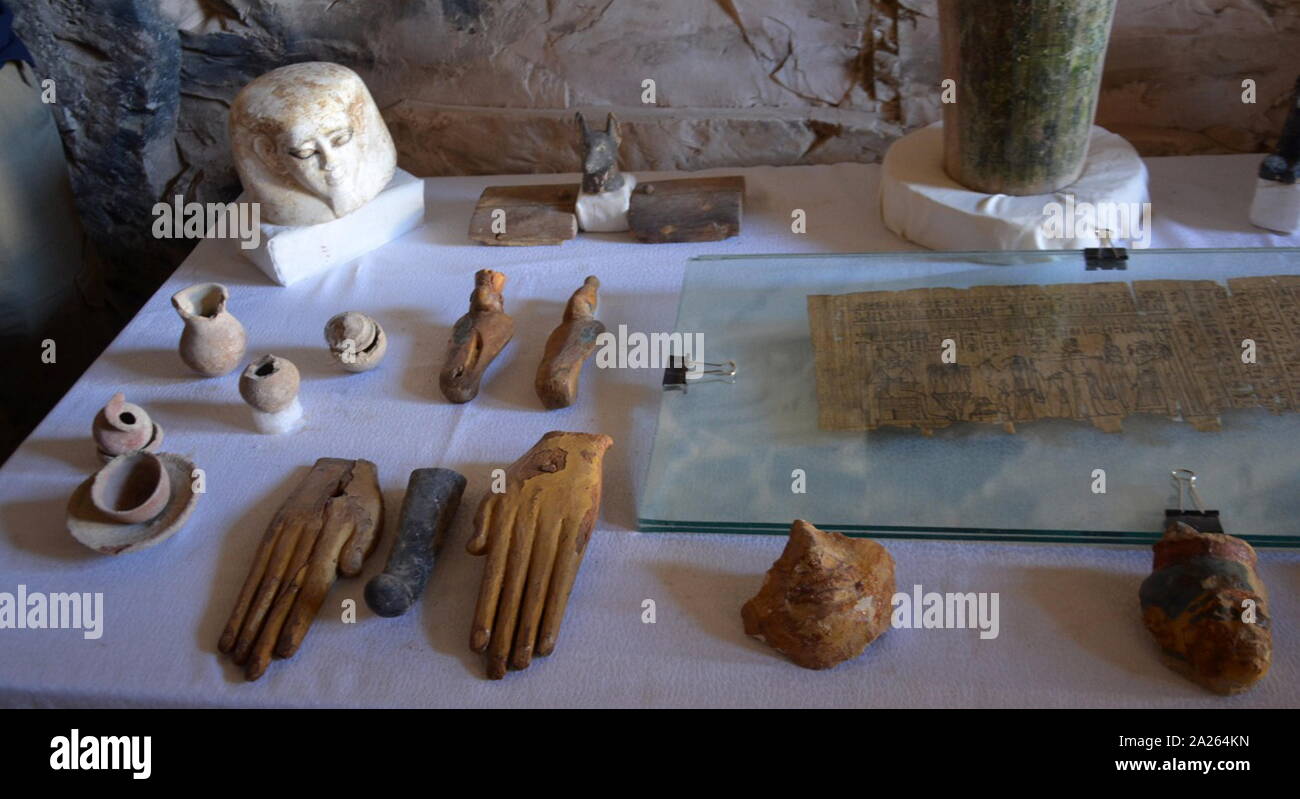 September 2018, die Entdeckung der 18. Dynastie Gruft, in Draa Abul-Naga, eine Grabstätte für die Adligen auf dem linken Ufer des Nils, Stockfoto