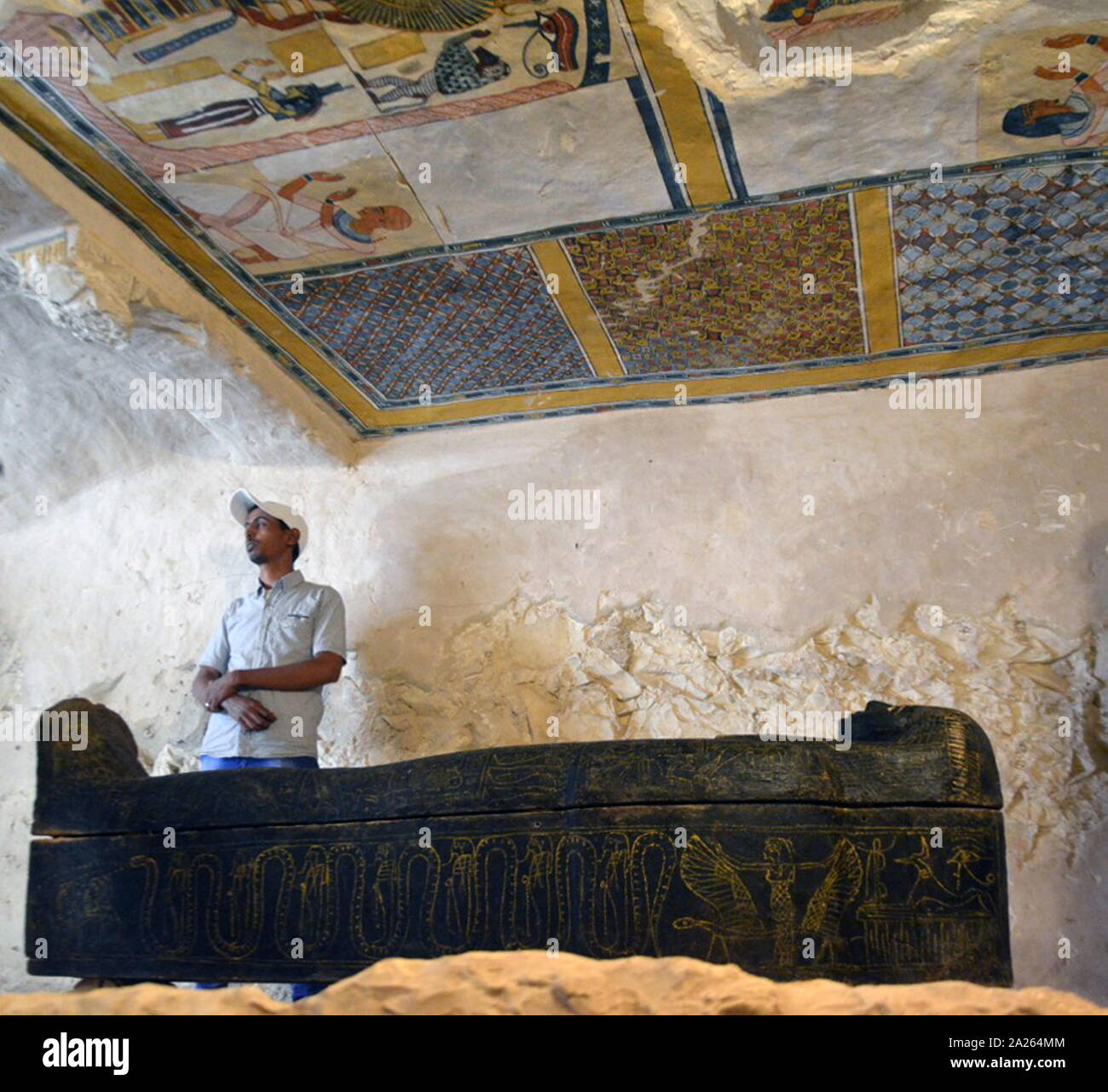 September 2018, die Entdeckung der 18. Dynastie Gruft, in Draa Abul-Naga, eine Grabstätte für die Adligen auf dem linken Ufer des Nils, Stockfoto