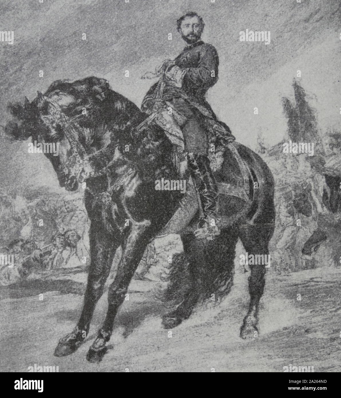 Allgemeine Prim y Prats, (1814-1870) war ein spanischer General und Staatsmann, war kurzzeitig Ministerpräsident von Spanien bis zu seiner Ermordung Stockfoto