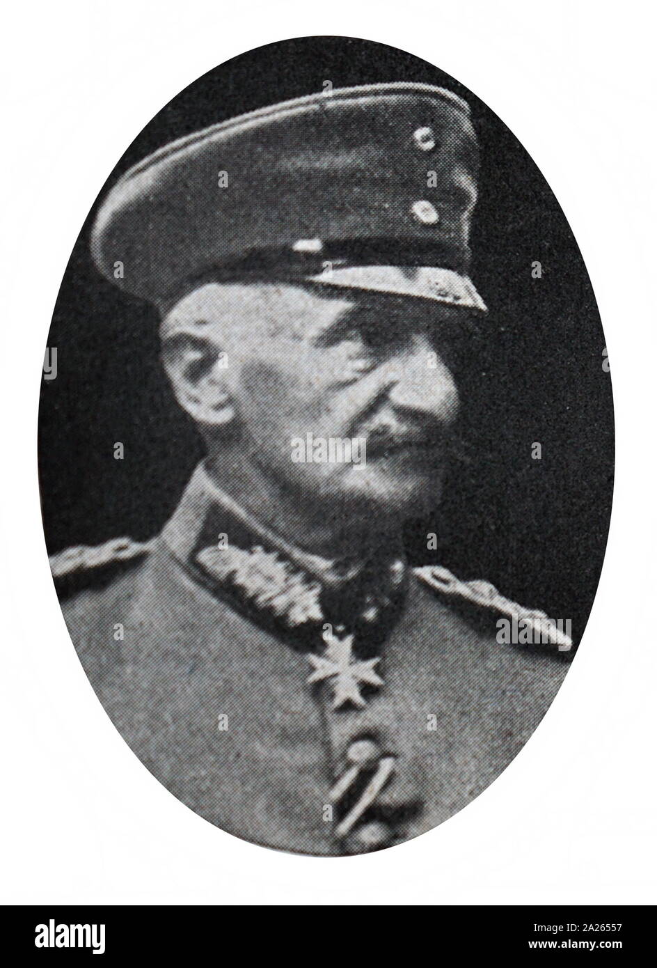 Fritz Theodor Carl-von Unten (1853 - 23. November 1918), preußischer General in der deutschen Armee während des Ersten Weltkrieges. Er Truppen während der Schlacht an der Somme, die Zweite Schlacht an der Aisne geboten, und die Feder Offensive im Jahr 1918. Stockfoto