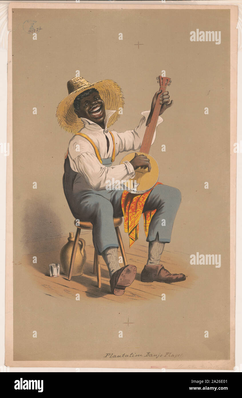 Plantation banjo Player Stockfoto
