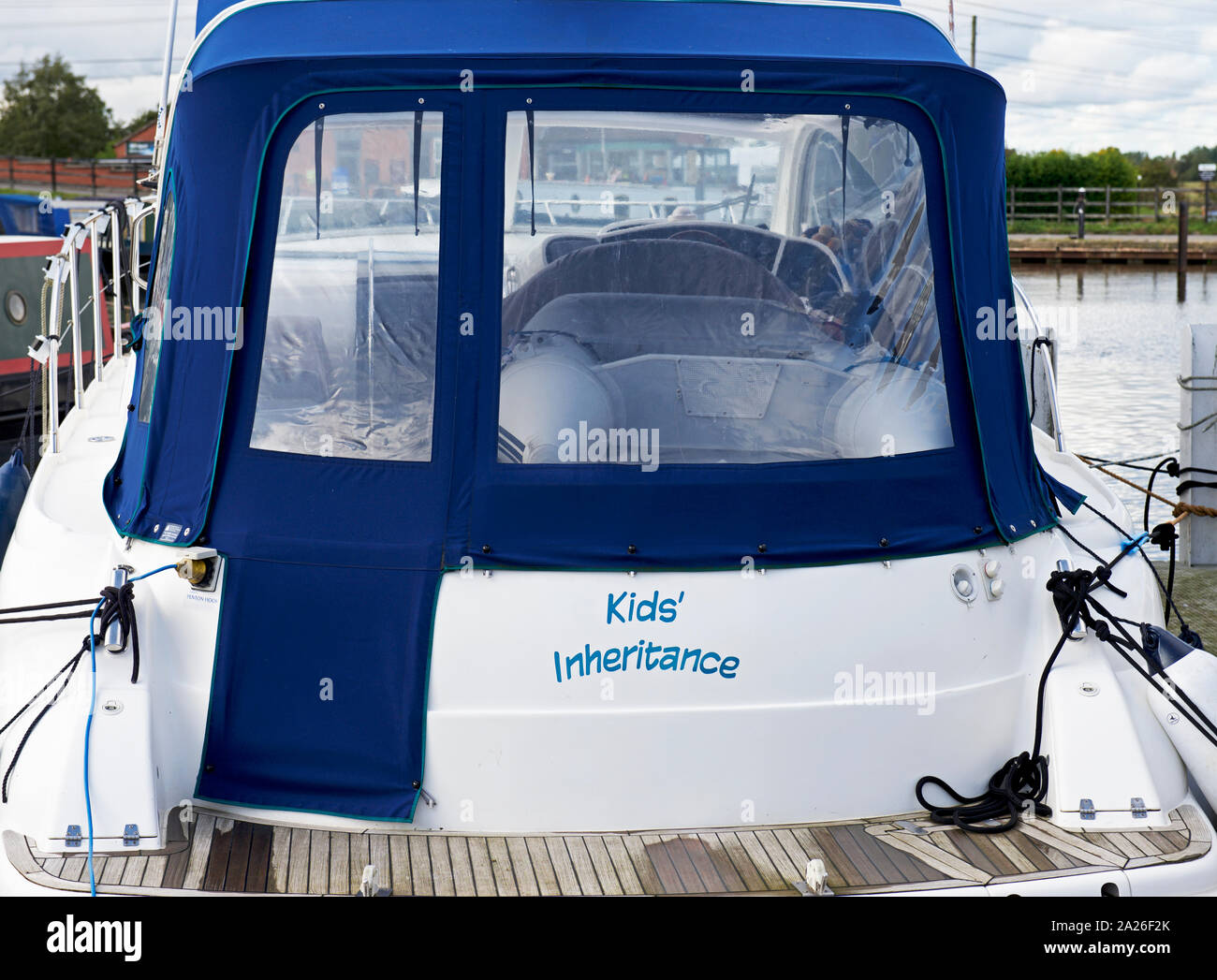 Boot namens Kid's Erbe Stockfoto